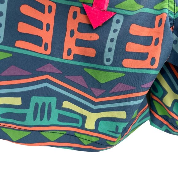 Chubbies Mens Large Swim Trunks Aztec Neon Multicolor Shorts - Picture 4 of 7